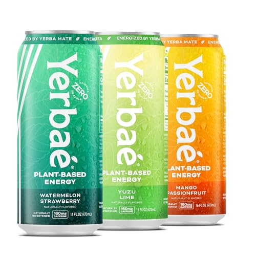 Yerbaé Variety Flex Pack, Functional Energy Drink - 0 Sugar, 0 Calories, 0 Carbs. Yerbae is Energized by Yerba Mate, Plant-Based, Healthy Alternative to Sugary Energy Beverages, 16oz cans (12 Pack) - Image 1