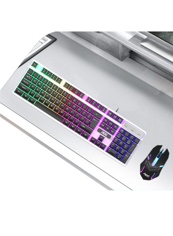 EBMINI New Wired Keyboard And Mouse Office Esports Set