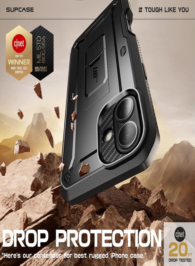 سوبكيس جراب SUPCASE لهاتف iPhone 16 Plus مع واقي شاشة (يونيكورن بيتل برو)، [حامل مدمج ومشبك حزام] [حماية فائقة] جراب هاتف متين لكامل الجسم لهاتف iPhone 16 Plus مقاس 6.7 بوصة، أسود - Image 3