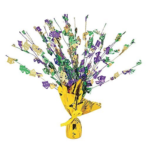 Fun Express Mardi Gras Foil Burst Decoration Party Decor General Decor Centerpieces 1 Piece - Image 1