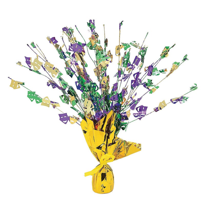 Fun Express Mardi Gras Foil Burst Decoration Party Decor General Decor Centerpieces 1 Piece - Image 2