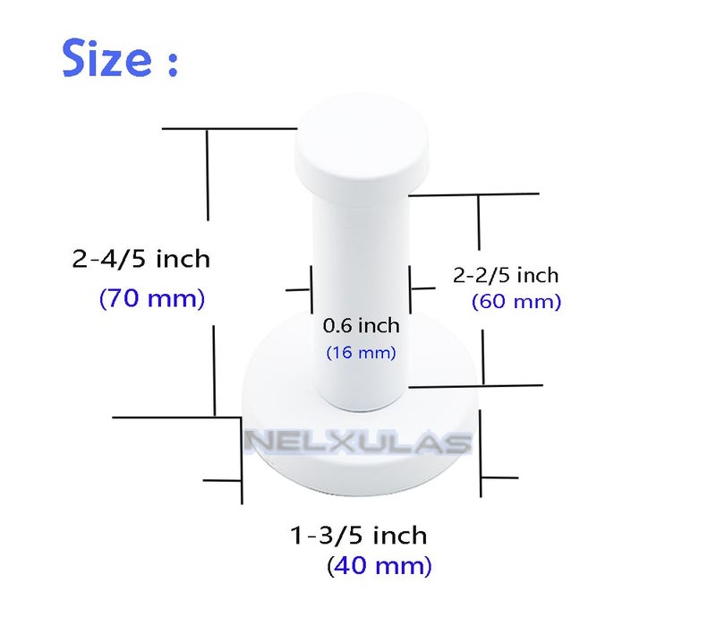NELXULAS Classic White Stainless Steel Single Super Heavy Duty Wall Mount Hook, Coat Hanger, Bath Towel Hooks (2-4/5", 4 PCS) - Image 5