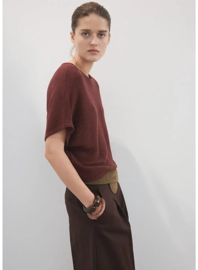 مانجو Short-sleeved knitted sweater