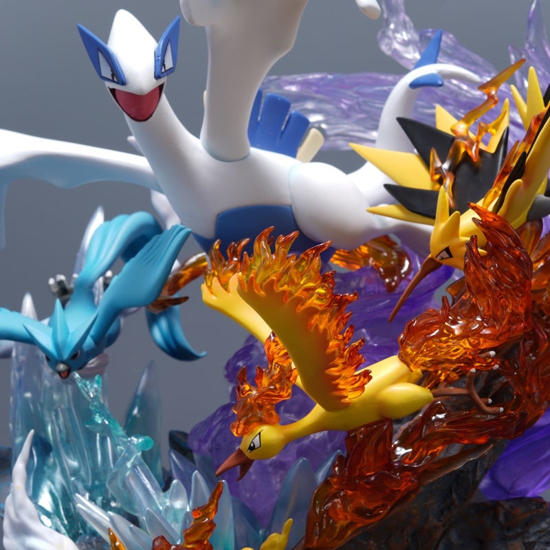 Pokemon Lugia and Three Legendary Birds Statue Light-up PVC Model - Image 4