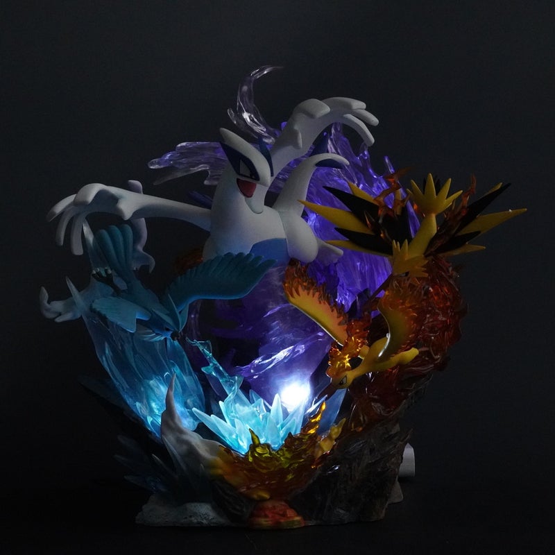 Pokemon Lugia and Three Legendary Birds Statue Light-up PVC Model - Image 3