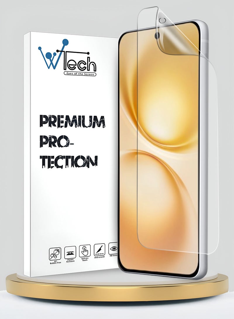 Wtech vivo X200 FE 5G 2025 Premium Hydrogel Film Thin and Flexible Screen Protector (MSHFMN) - Clear - Image 1