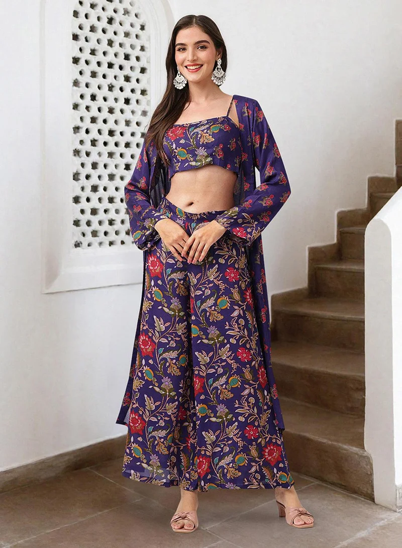 Ishin  Women Navy Polyester Co-Ords for Women | Best Price UAE