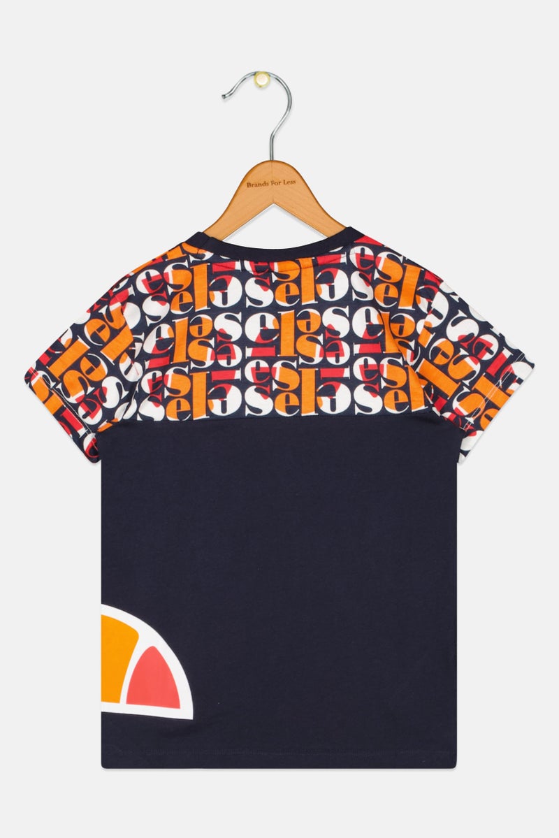 Ellesse Kids Girl Sportswear Fit Running T-Shirt, Navy Blue Combo - Image 2