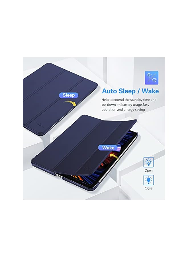 Procases Ipad Pro 12.9 Case 2022/2021/2020/2018, Slim Stand Hard Back Shell Smart Cover For Ipad Pro 12.9 Inch 6Th Generation 2022/5Th Gen 2021/4Th Gen 2020/3Rd Gen 2018 -Navy - Image 5