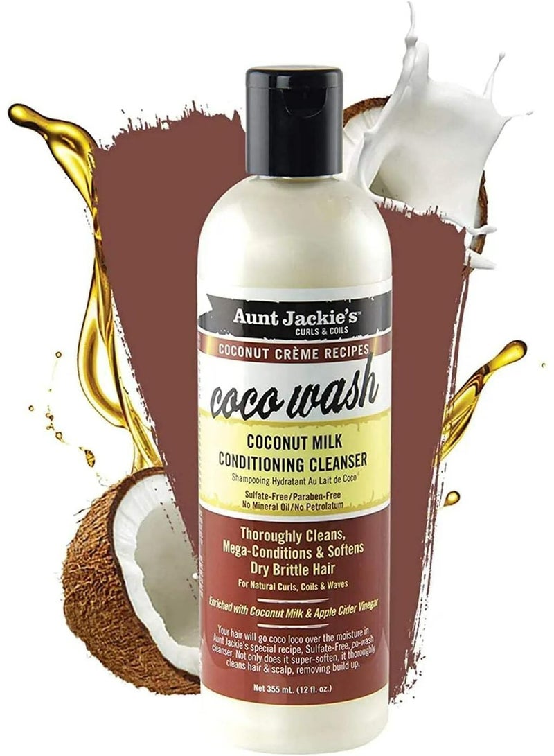 أنت جاكيز شامبو وبلسم 2 في 1 Coconut Crème Recipes Coco Wash من Aunt Jackie – 355 مل - Image 4