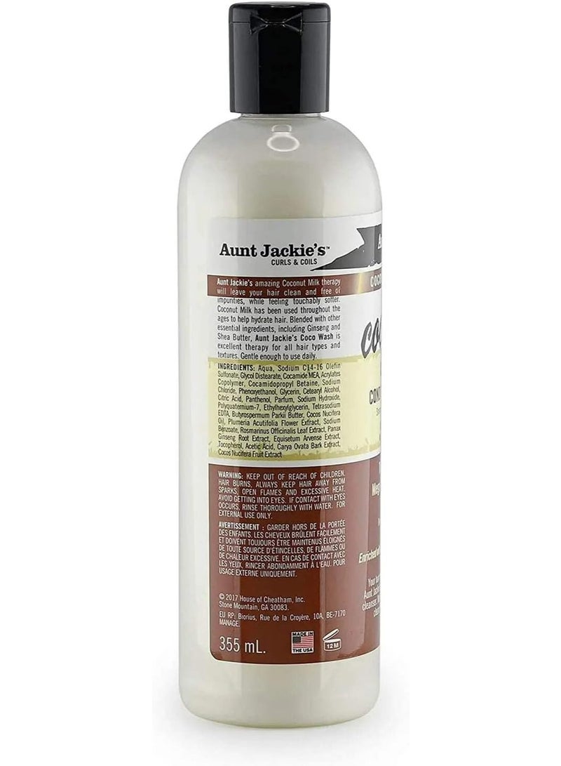 أنت جاكيز شامبو وبلسم 2 في 1 Coconut Crème Recipes Coco Wash من Aunt Jackie – 355 مل - Image 3