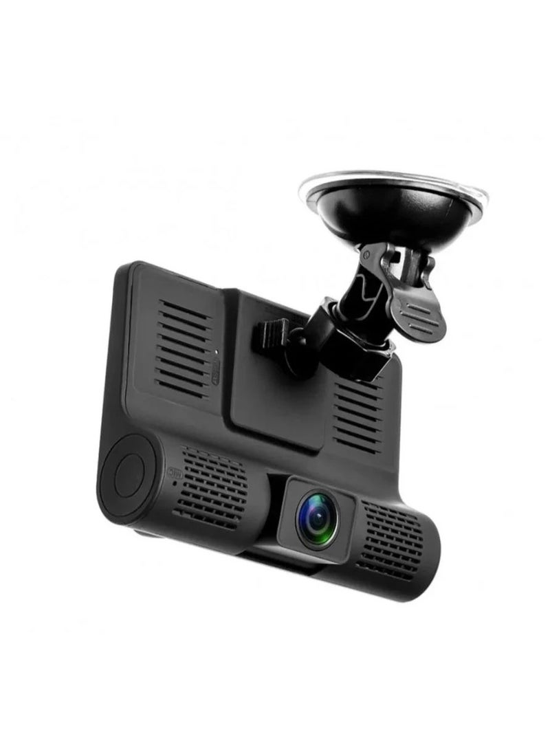 Dash Cam Mini car camera with three lenses (front/back/interior) with supports WIFI and app to control &1080P full HD and Mic for sound recording, supports night vision, with side buttons control, and TF memory up to (32GBmax).(not included). - Image 5