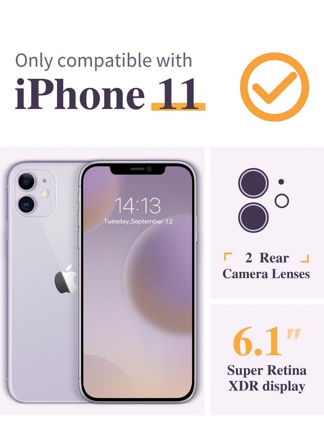 جراب GVIEWIN لهاتف iPhone 11 مع واقي شاشة + واقي عدسة الكاميرا، [غير مصفر] غطاء واقٍ شفاف ناعم من مادة TPU مقاوم للصدمات للنساء والفتيات بنمط زهور مقاس 6.1 بوصة (Floratopia/ملون) - Image 1