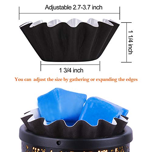 FANDOL Wax Melt Warmer Liners Reusable & Leakproof Candle Warmer Liners Wax Tray for Scented Wax,Electric Wax Warmers, Plug in Warmers, Candle Warmer,Wax Melter and Wax Burner(Black 50pcs) - Image 2