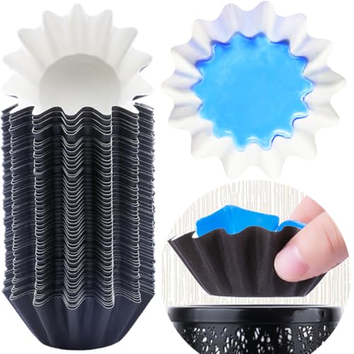 FANDOL Wax Melt Warmer Liners Reusable & Leakproof Candle Warmer Liners Wax Tray for Scented Wax,Electric Wax Warmers, Plug in Warmers, Candle Warmer,Wax Melter and Wax Burner(Black 50pcs) - Image 1