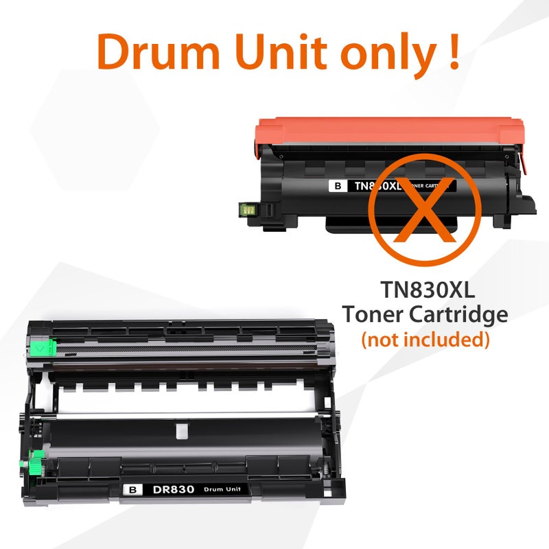 Jeostarky Compatible DR830 Drum Unit (NOT Toner) Replacement for Brother DR830 DR-830 Drum use with HL-L2460DW HL-L2405W HL-L2400D HL-L2480DW MFC-L2820DW MFC-L2820DW XL DCP-L2640DW Printer (2 Pack) - Image 2