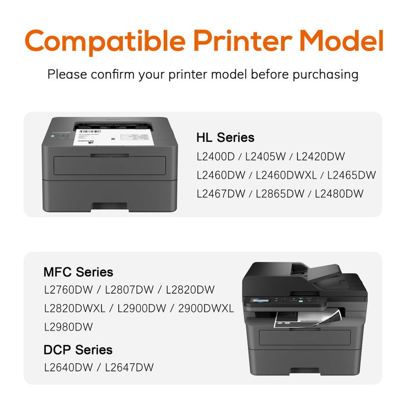 Jeostarky Compatible DR830 Drum Unit (NOT Toner) Replacement for Brother DR830 DR-830 Drum use with HL-L2460DW HL-L2405W HL-L2400D HL-L2480DW MFC-L2820DW MFC-L2820DW XL DCP-L2640DW Printer (2 Pack) - Image 3
