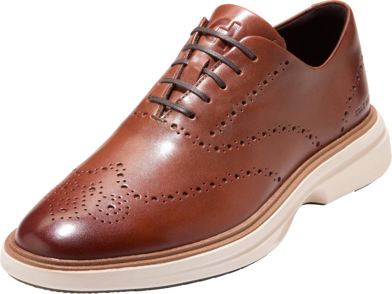 COLE HAAN أحذية كول هان للرجال OriginalGrand Cityspectre Wingtip Oxford WoodburyNatural 10M US - Image 2