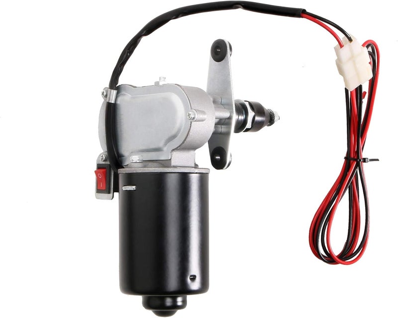 Qarmar Universal 12V Electric UTV Windshield Wiper Motor Kit Fits Polaris Ranger RZR Kawasaki Honda Pioneer Golf Cart, 110 Degree Sweep Wiper Size: Arm: 13.7inch Blade:13.7inch - Image 5