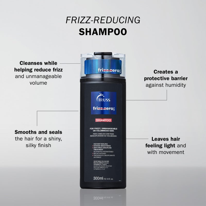 Truss Frizz Zero Shampoo - Shampoo For Frizzy Hair - Anti Frizz, Anti Humidity Formula Protects Against Moisture While Providing Volume And Shine And Free Of Split Ends - Image 2