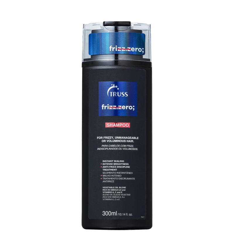 Truss Frizz Zero Shampoo - Shampoo For Frizzy Hair - Anti Frizz, Anti Humidity Formula Protects Against Moisture While Providing Volume And Shine And Free Of Split Ends - Image 1