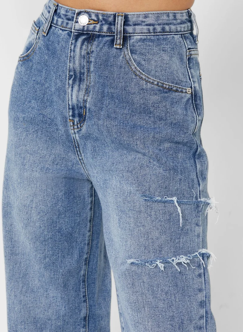 Miss Pap Ripped High Waist Jeans