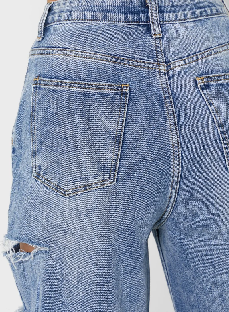 Miss Pap Ripped High Waist Jeans