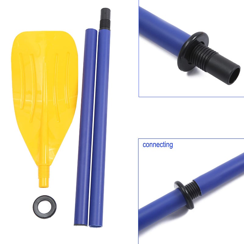 Jashem Boat Oars 2 Pieces Kayak Paddles Children Detachable Canoe Paddle Inflatable Boat PVC Oar Water Sports Accessory (Plastic) - Image 4