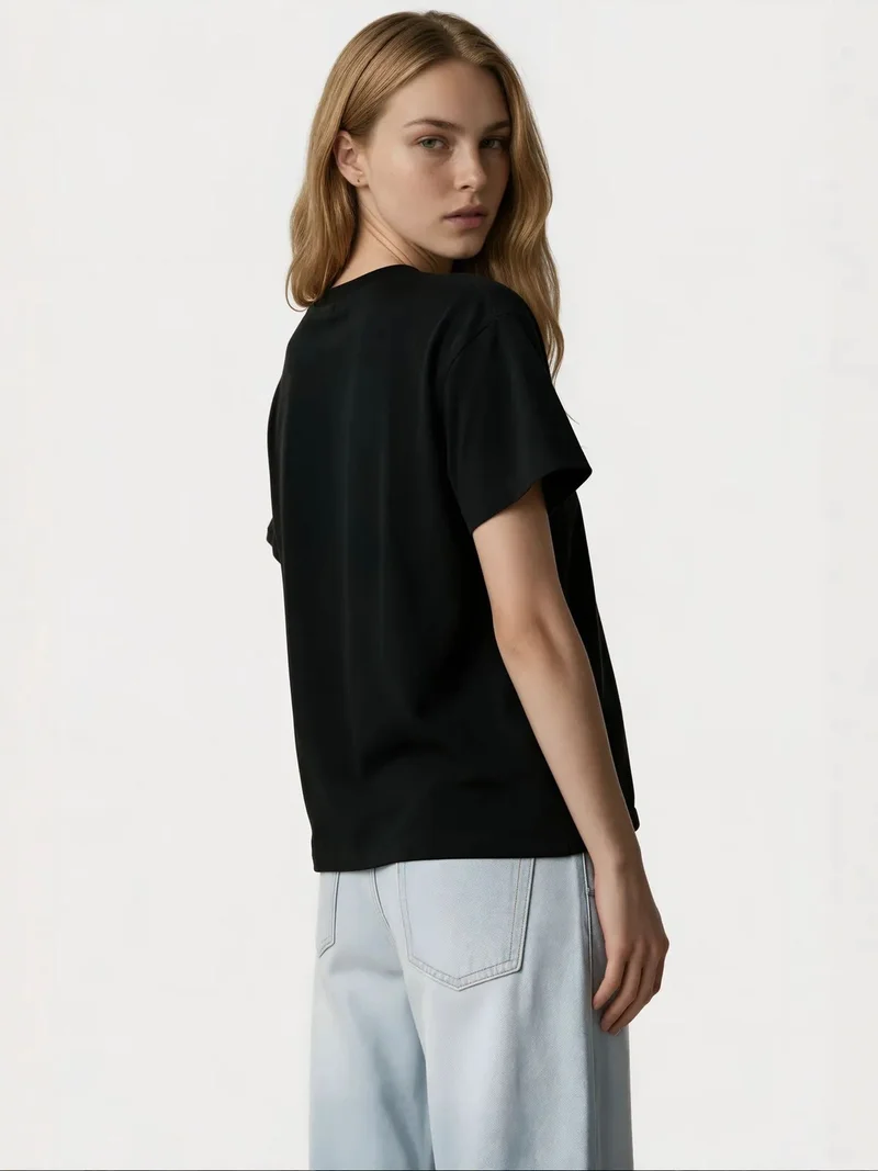 Jennyfer Black Women's Cotton T-Shirt for Women | Best Price UAE