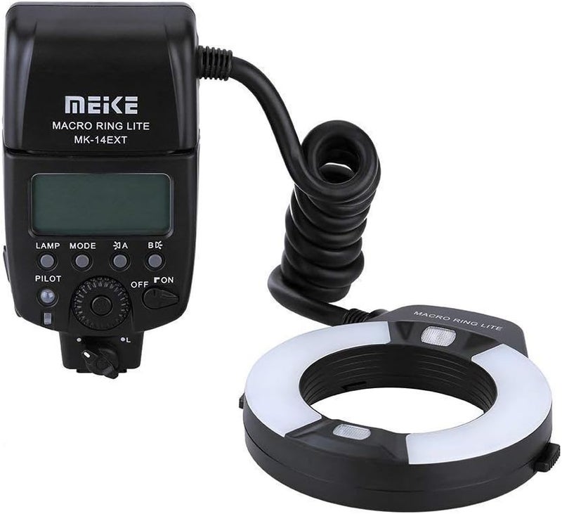 Meke Meike iTTL TTL LED Macro Ring Flash Light for Nikon DSLR Camera, Camera Flash with Hot Shoe Mount d3400 d5600 d5500 d5200 d5100 d7100 d750 d850 d500 d810 d7500 - Image 1