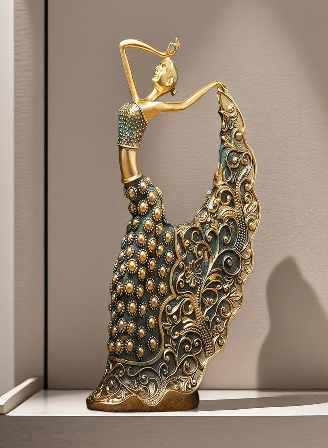 XINDAM Elegant Peacock Art Figurine Dancer Statue Decorative Home & Office Figurines Home Office Display Craft Living Room Decor Ornaments for Tabletop - Image 4