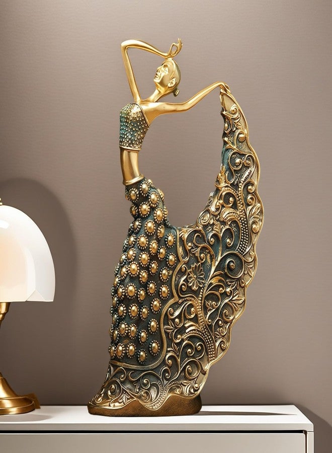 XINDAM Elegant Peacock Art Figurine Dancer Statue Decorative Home & Office Figurines Home Office Display Craft Living Room Decor Ornaments for Tabletop - Image 3