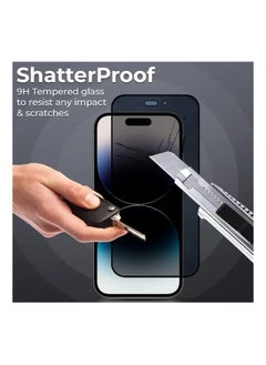 جومو ستور حامي شاشة الخصوصية لجهاز iPhone 16 Pro Max، 6.9 بوصة، متوافق مع Face ID، مقاوم للتجسس، مقاوم للبصمات، خالي من الفقاعات، مناسب مع الجراب، زجاج مقوى 9H، سهل التركيب  - Image 4