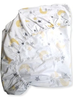 Bebek Özel Baby Special 100% Cotton Baby and Kids Fitted Sheet Yellow Crescent Star 70 x 140 cm  - Image 2