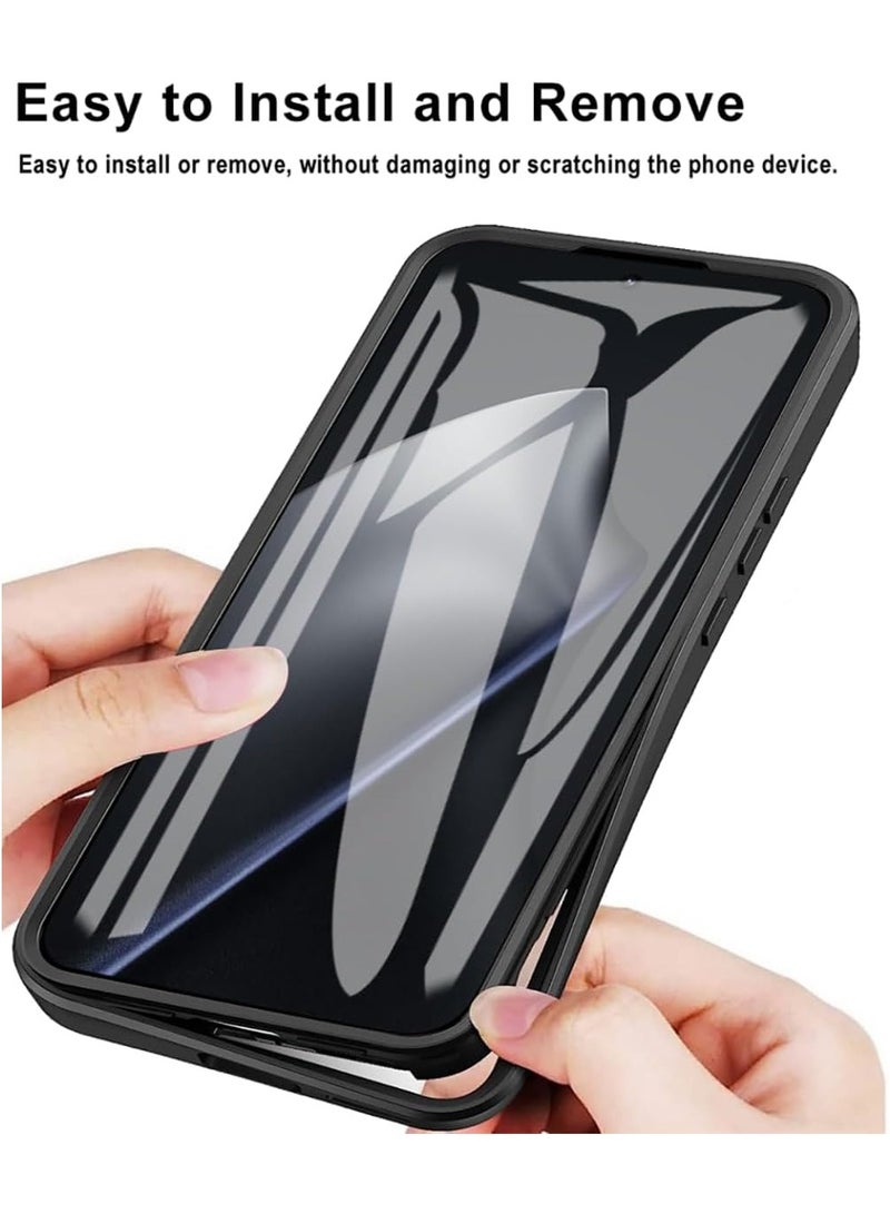 عام **غطاء متوافق مع شاومي 15T برو 5G - بحماية 360° عسكرية المضادة للصدمات مع هيكل TPU شفاف وطبقة حماية للشاشة** - Image 4