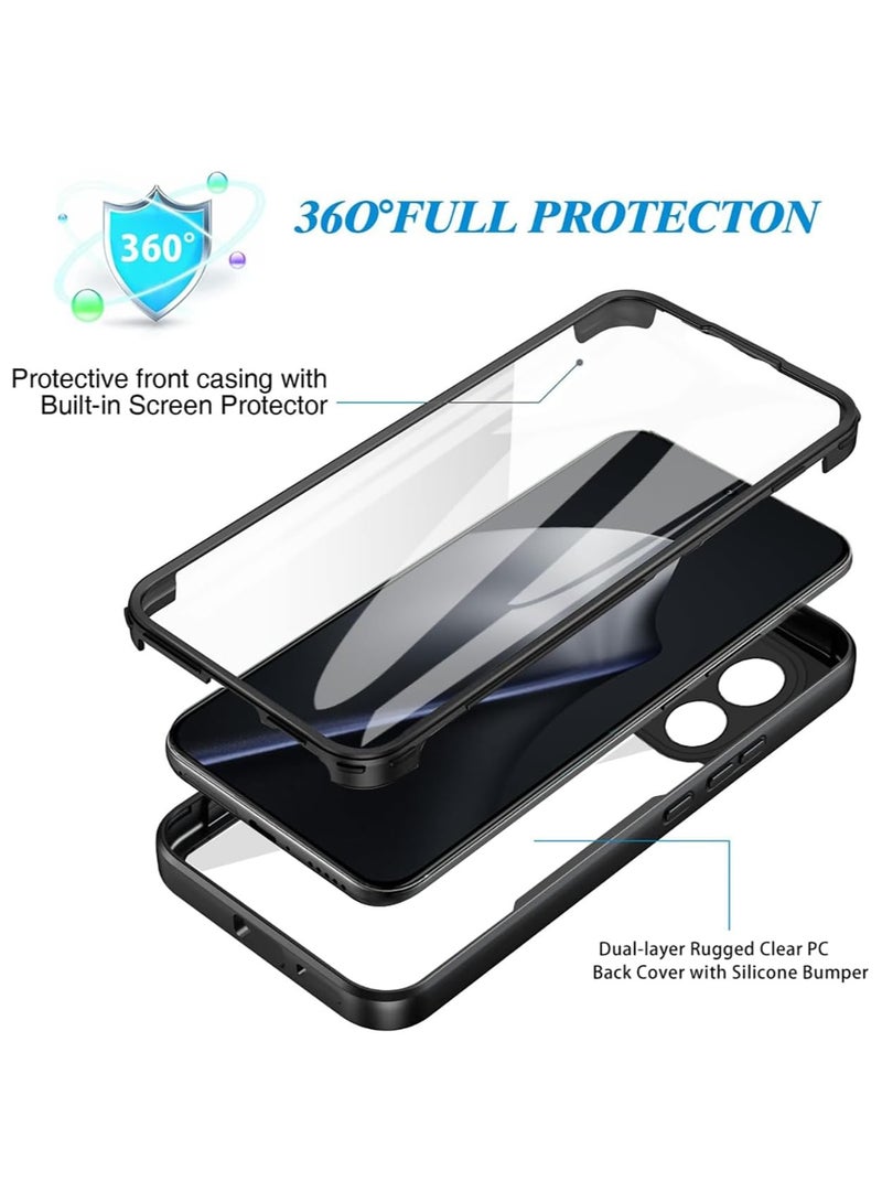 عام **غطاء متوافق مع شاومي 15T برو 5G - بحماية 360° عسكرية المضادة للصدمات مع هيكل TPU شفاف وطبقة حماية للشاشة** - Image 2