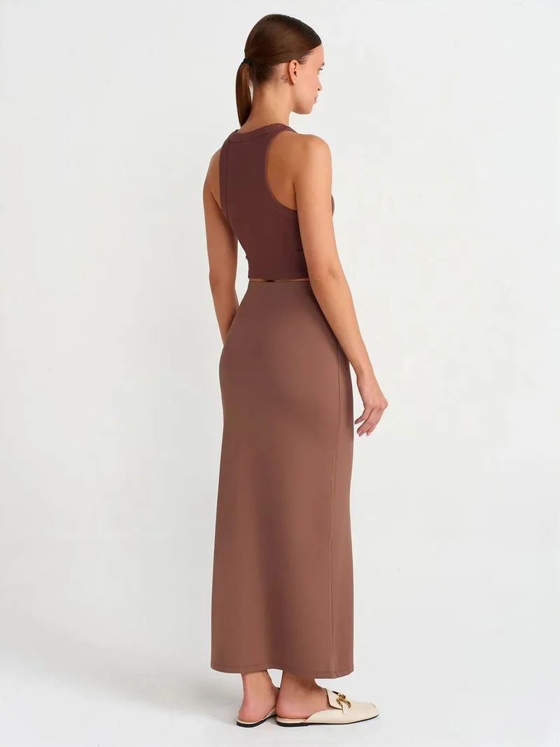 ديلفين Dilvin High-Waist Maxi Pencil Skirt