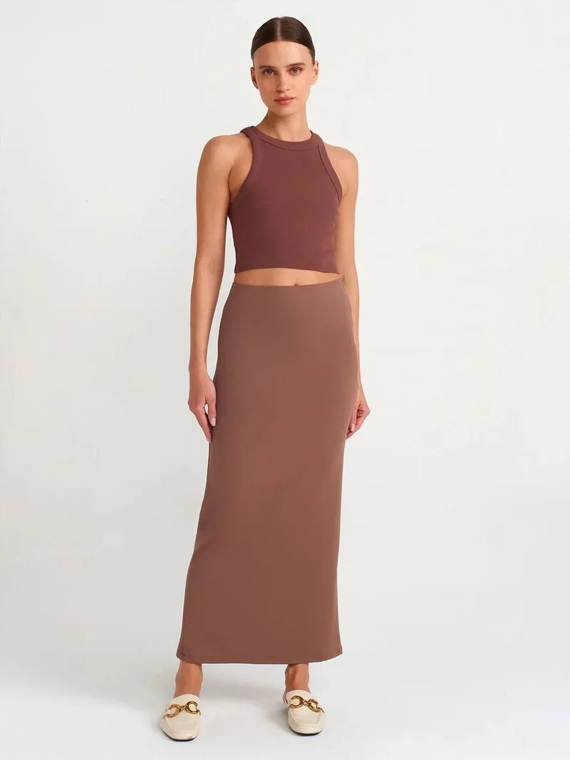 ديلفين Dilvin High-Waist Maxi Pencil Skirt