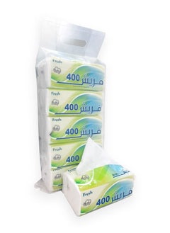 Fresh Nylon Facial Tissue 400 Sheets Soft Fluffy Tissue With 400 Each With Packing - Pack Of 5