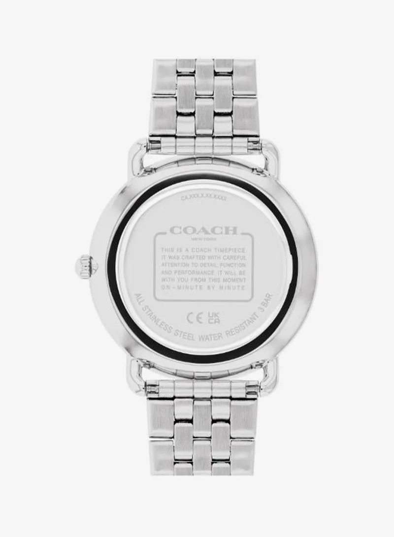 COACH 2-Hand Elliot Collection Quartz Movement Watch For Men With Silver Stainless Steel Bracelet - 14602667