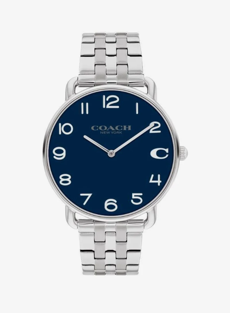 COACH 2-Hand Elliot Collection Quartz Movement Watch For Men With Silver Stainless Steel Bracelet - 14602667