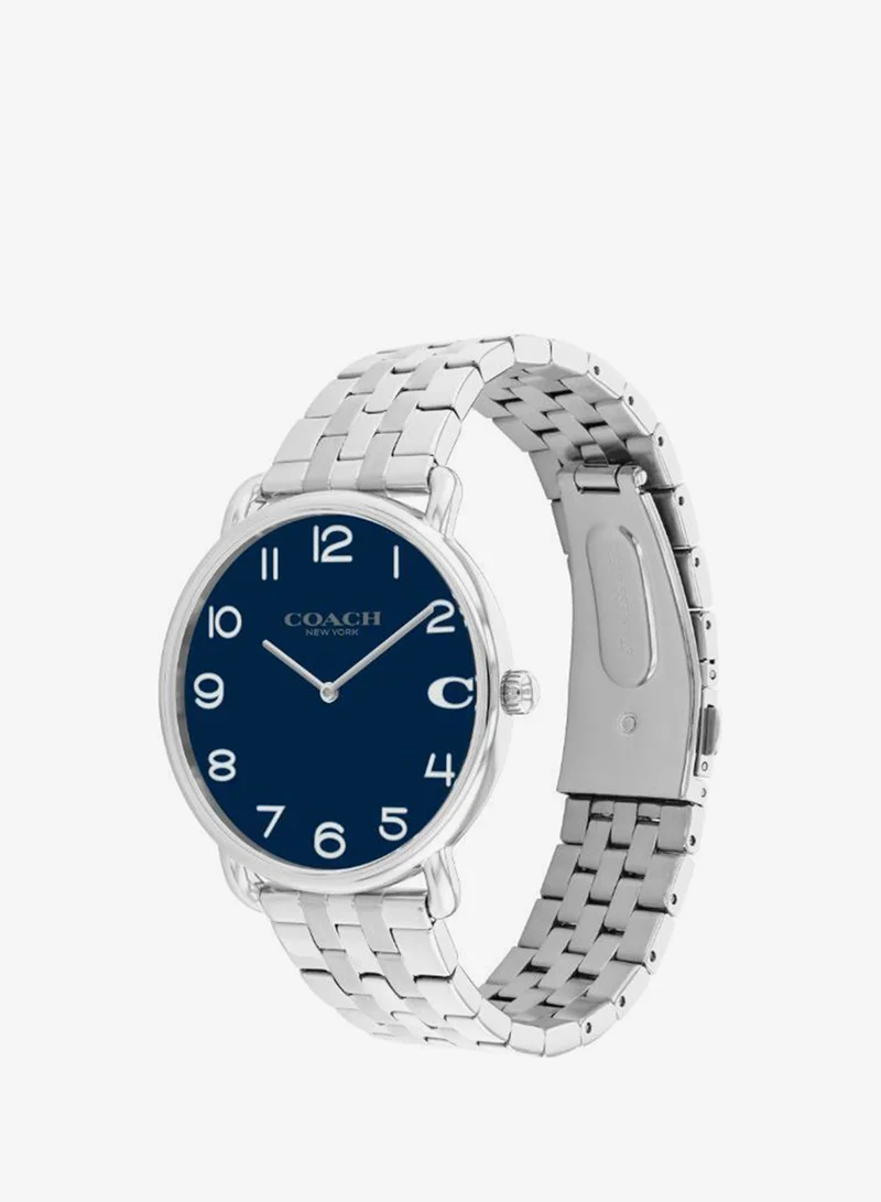 Coach  2-Hand Elliot Collection Quartz Movement Watch For Men With Silver Stainless Steel Bracelet - 14602667 for Men | Best Price UAE