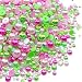 Jmassyang 100g Mix Resin Rhinestones Flatback Half Round Pearls Mixed Size 3mm10mm AB Color Half Pearls Resin Rhinestones for DIY Craft Nail Art Shoes Clothes Phone Case PinkGreen Series - Image 2