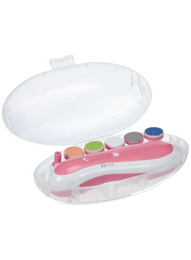 Mini Fun Baby Nail Care Set - Pink | Includes scissors, nail clippers, nail file and tweezers | Safe manicure set for newborns and infants - Image 1