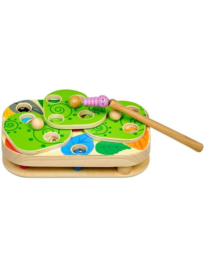 BAYBEE Wooden Magnetic Fishing Game For Kids Toys, Pole And Rod Caterpillars Board, Preschool Board Games, Wooden Puzzle, Early Learning Educational Fishing Game Toys For Boys And Girls 3+ Years  - Image 4