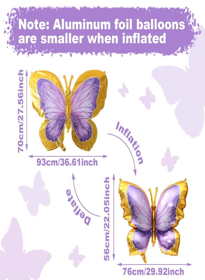 FengRise Butterfly Baby Shower Decorations for Girl Pink and Purple Balloon Arch Kit with Baby Boxes A Little Butterfly Is On The Way Backdrop Tablecloth for Girl Birthday Baby Shower Decor 118 Pcs - Image 3
