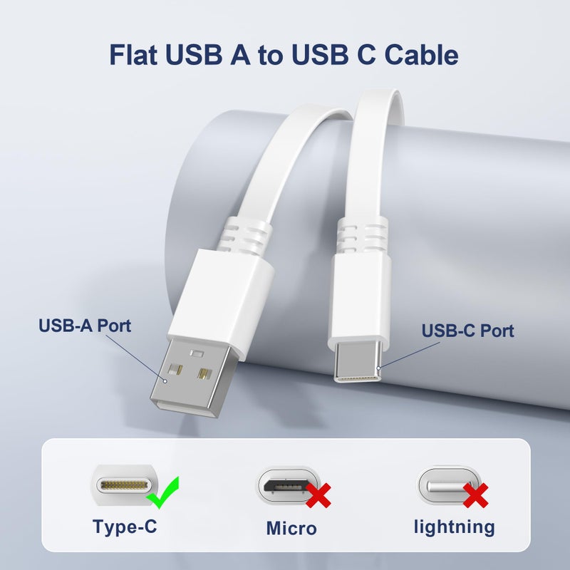 Itramax Flat USB C Extension Cable 20FT/2Pack,Extra Long USB A to USBC Power Charging Cord for Blink Outdoor 4/Mini 2 2K+,Ring Pan-Tilt Indoor Cam,eufy Cam S3 Pro,SoloCam S340/S220,EZVIZ H6,Tapo C120 - Image 3