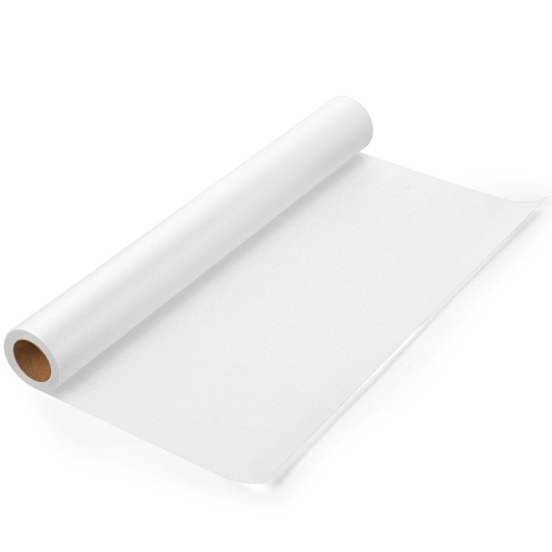 Prudiut Tracing Paper Roll 17in x 25yd, White Trace Paper Pattern Paper Translucent Tracing Paper for Sewing, Drawing, Sketch, Gift Wrapping - Image 1