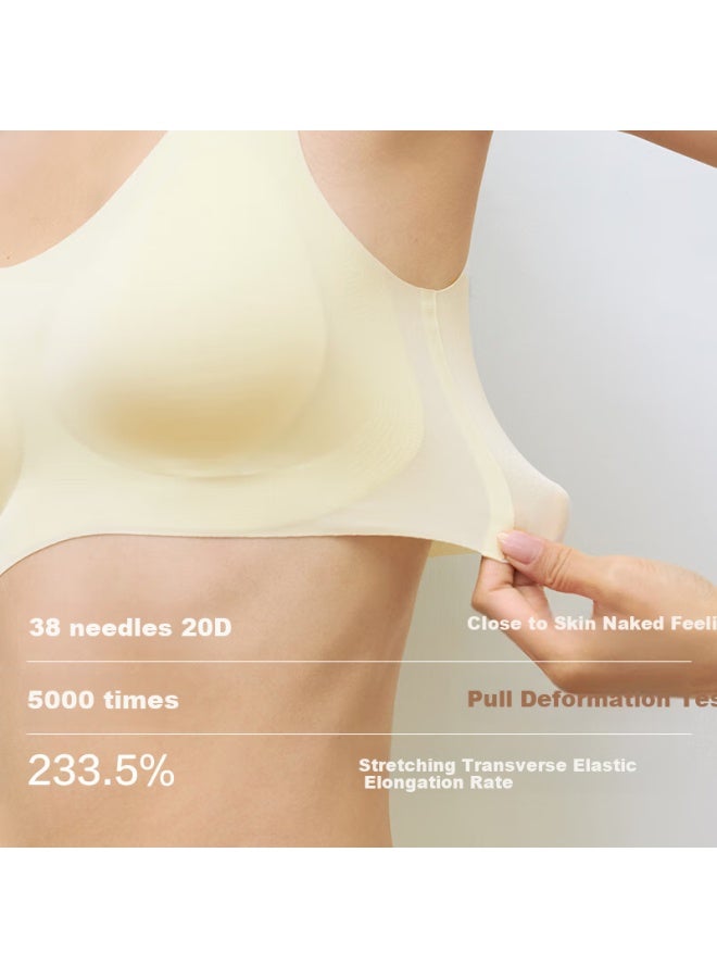 Youkeshu Women's Collagen Protein Seamless Invisible Breathable Vest Bra New Model - Image 3