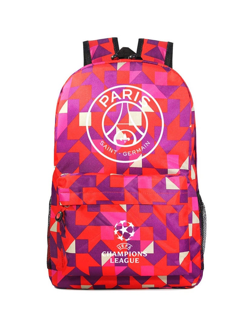Champions League Printed Youth Large Capacity Men's and Women's Shoulders